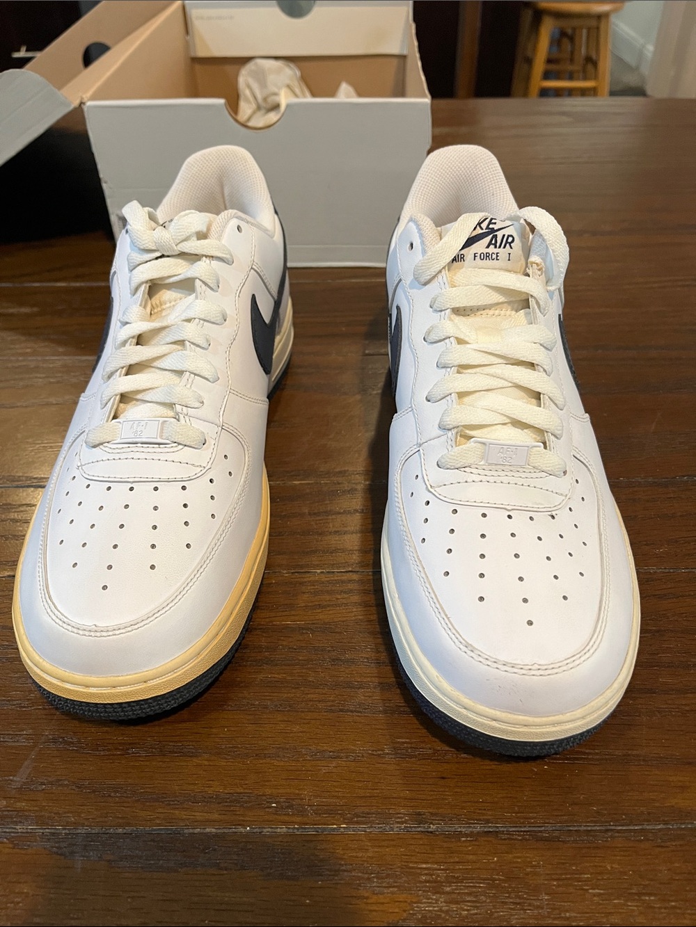 Nike Air Force 1 Low Men's Sneakers - White with Black Swoosh